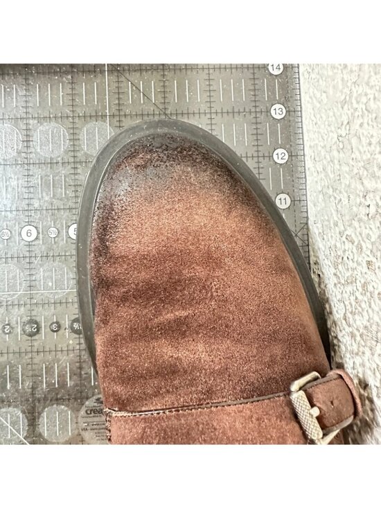 Gucci Men Size UK 9 US 9.5 Dark Brown Suede Double Monk Strap Dress Shoes main image 6
